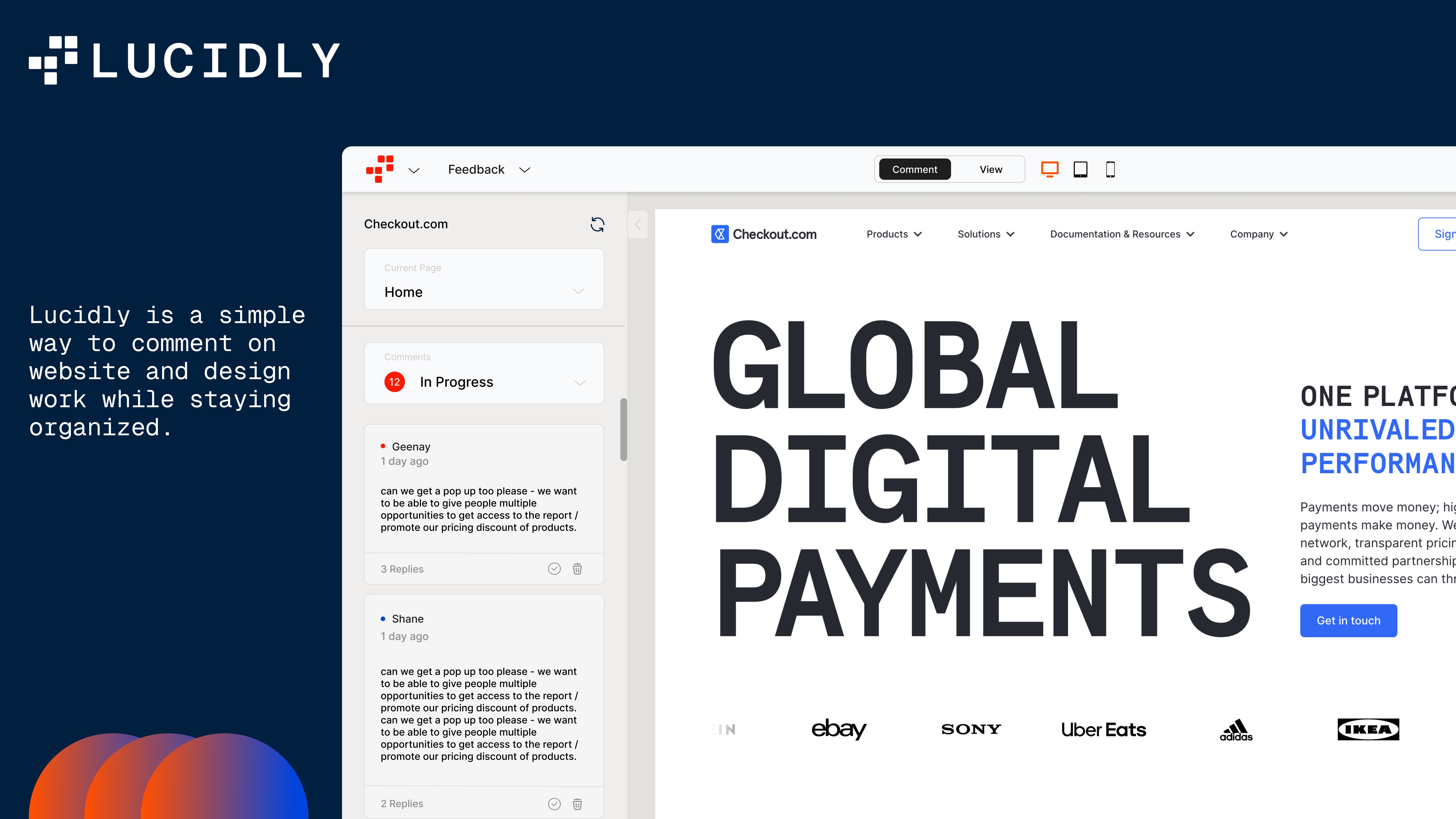 Lucidly collaborative website QA